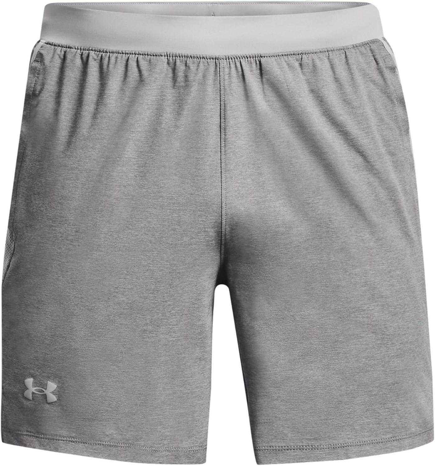 image:imageUnder Armour Mens Launch Stretch Woven 2in1 Shorts011 Mod Gray Mod Gray Reflective