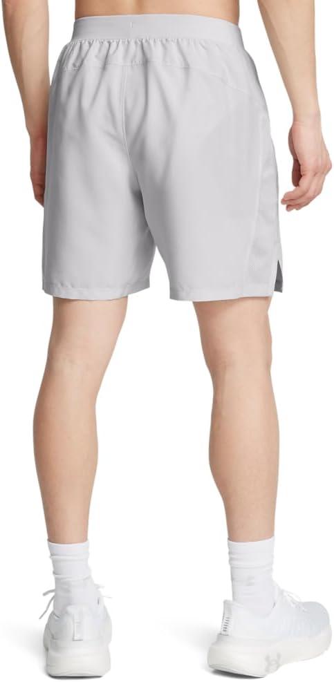 image:imageUnder Armour Mens Launch Stretch Woven 2in1 Shorts015 Halo Gray Halo Gray Reflective