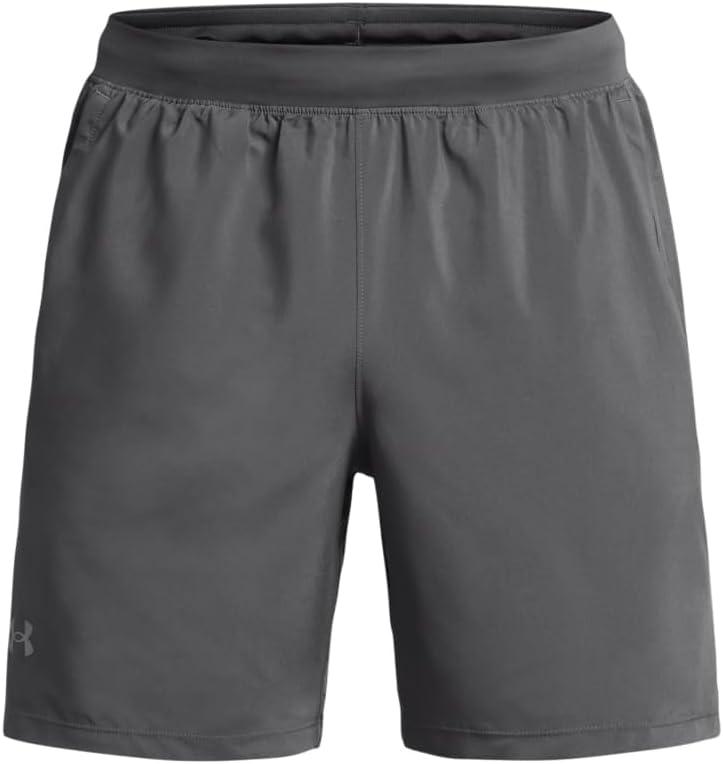 image:imageUnder Armour Mens Launch Stretch Woven 2in1 Shorts025 Castlerock Castlerock Reflective