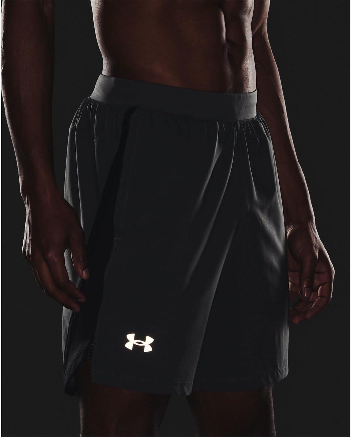 image:imageUnder Armour Mens Launch Stretch Woven 2in1 Shorts025 Castlerock Castlerock Reflective