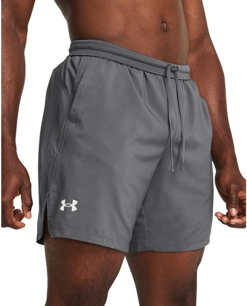 image:imageUnder Armour Mens Launch Stretch Woven 2in1 Shorts025 Castlerock Castlerock Reflective