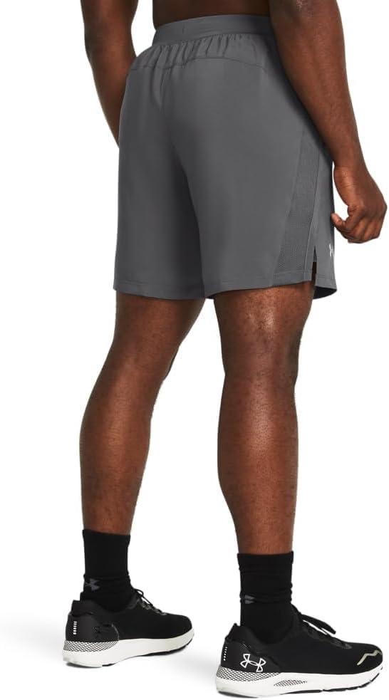 image:imageUnder Armour Mens Launch Stretch Woven 2in1 Shorts025 Castlerock Castlerock Reflective