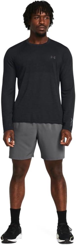 image:imageUnder Armour Mens Launch Stretch Woven 2in1 Shorts025 Castlerock Castlerock Reflective