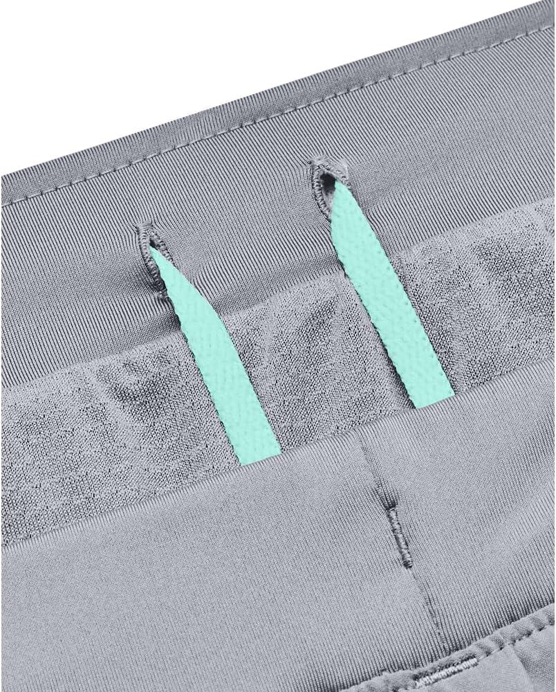 image:imageUnder Armour Mens Launch Stretch Woven 2in1 Shorts035 Steel Neo Turquoise Reflective