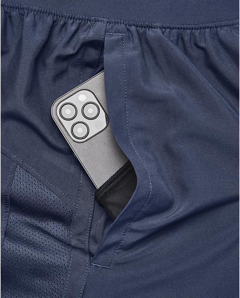 image:imageUnder Armour Mens Launch Stretch Woven 2in1 Shorts044 Downpour Gray Downpour Gray Reflective