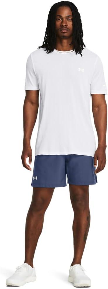 image:imageUnder Armour Mens Launch Stretch Woven 2in1 Shorts044 Downpour Gray Downpour Gray Reflective