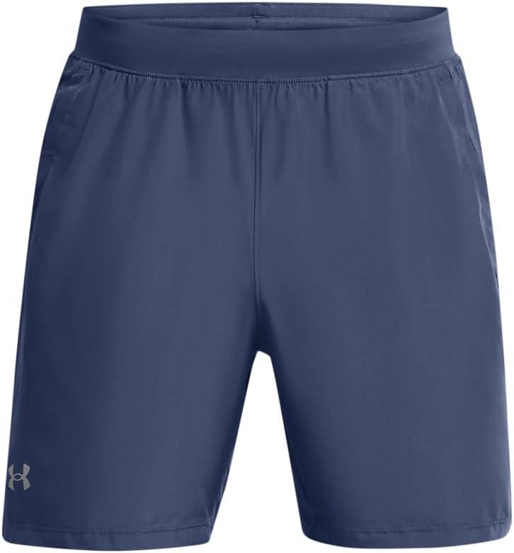 image:imageUnder Armour Mens Launch Stretch Woven 2in1 Shorts044 Downpour Gray Downpour Gray Reflective
