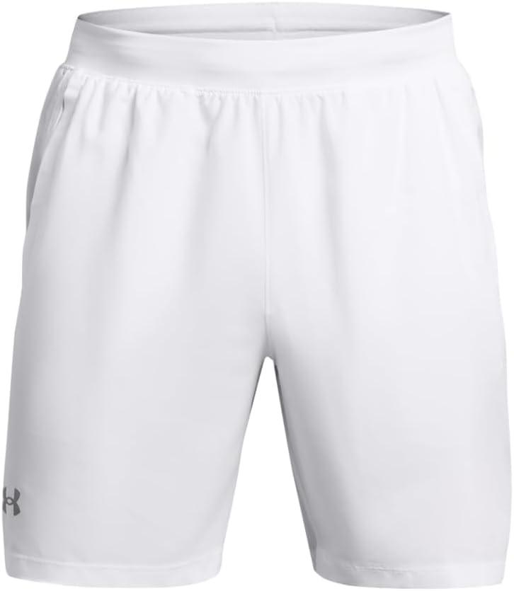 image:imageUnder Armour Mens Launch Stretch Woven 2in1 Shorts100 White White Reflective