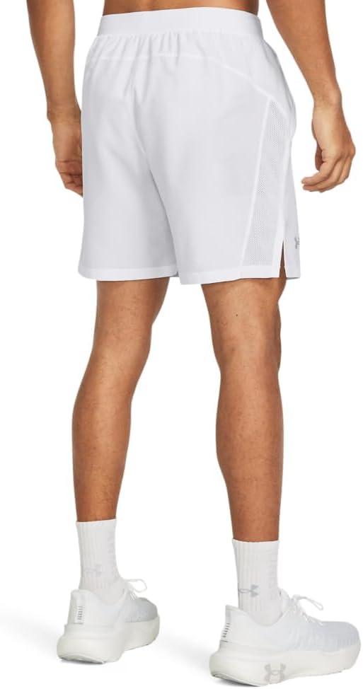 image:imageUnder Armour Mens Launch Stretch Woven 2in1 Shorts100 White White Reflective