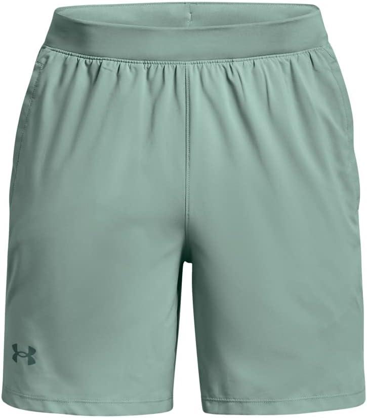 image:imageUnder Armour Mens Launch Stretch Woven 2in1 Shorts177 Fresco Green Illusion Green Reflective