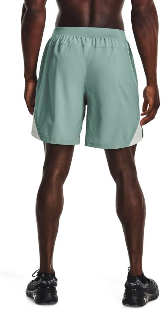 image:imageUnder Armour Mens Launch Stretch Woven 2in1 Shorts177 Fresco Green Illusion Green Reflective