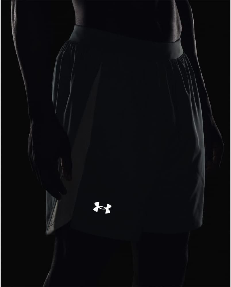 image:imageUnder Armour Mens Launch Stretch Woven 2in1 Shorts177 Fresco Green Illusion Green Reflective