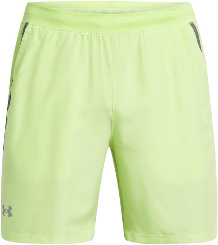 image:imageUnder Armour Mens Launch Stretch Woven 2in1 Shorts304 Morph Green Castlerock Reflective