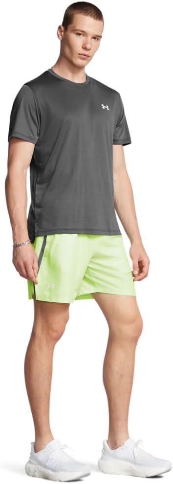 image:imageUnder Armour Mens Launch Stretch Woven 2in1 Shorts304 Morph Green Castlerock Reflective