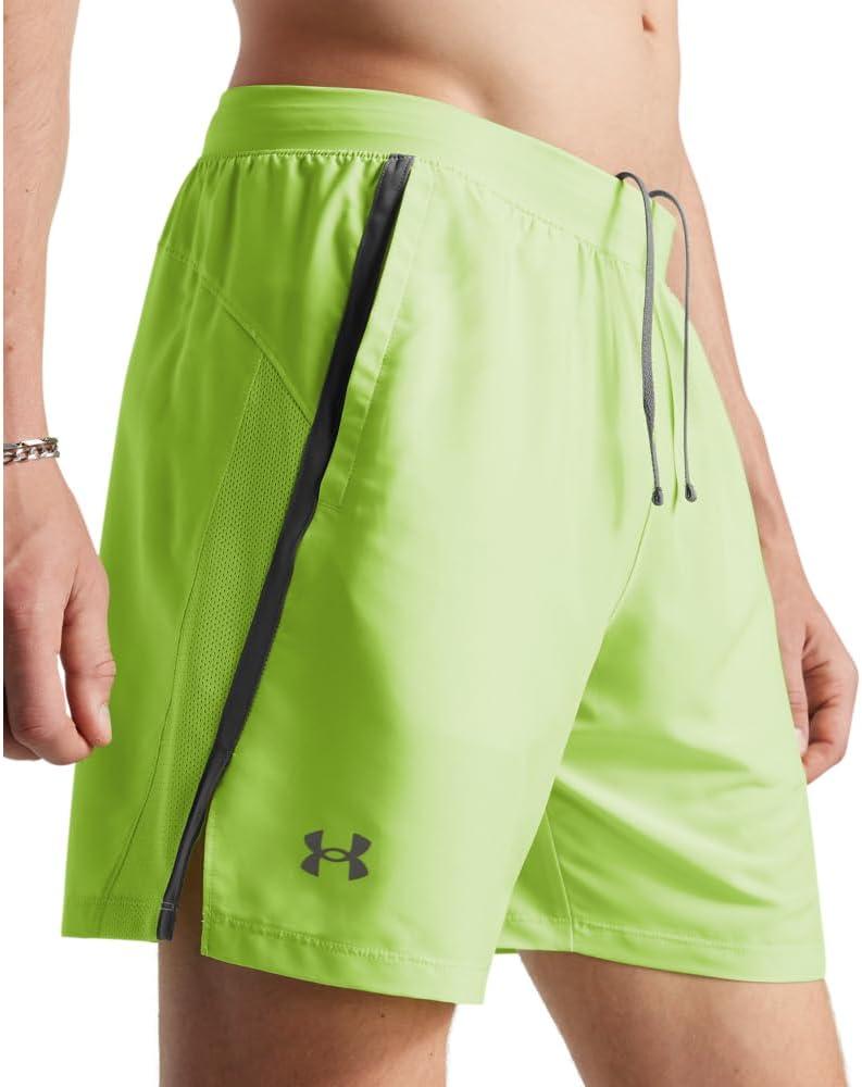 image:imageUnder Armour Mens Launch Stretch Woven 2in1 Shorts304 Morph Green Castlerock Reflective