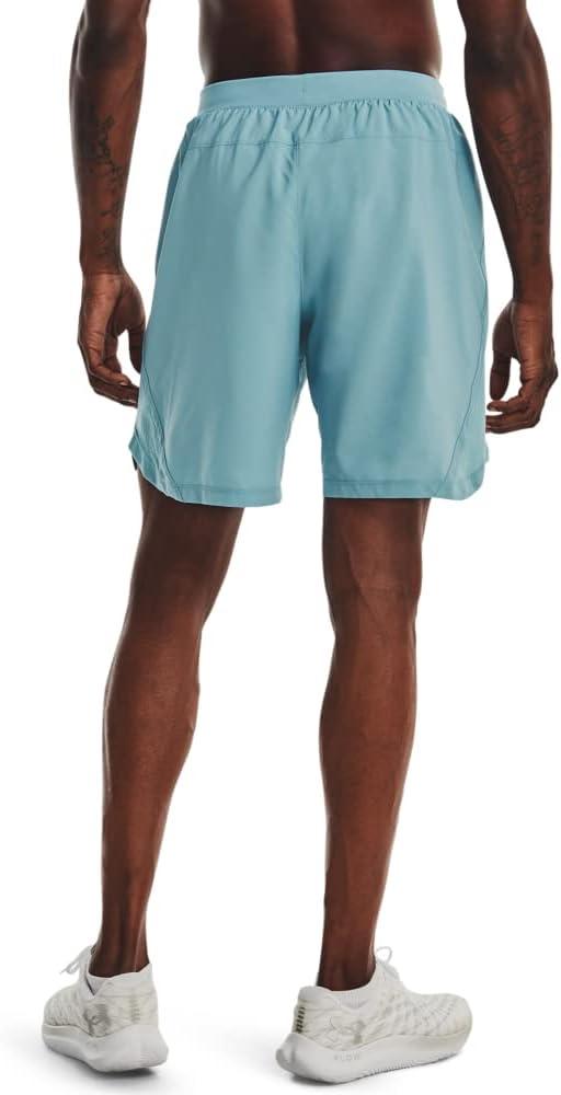 image:imageUnder Armour Mens Launch Stretch Woven 2in1 Shorts400 Still Water Still Water Reflective