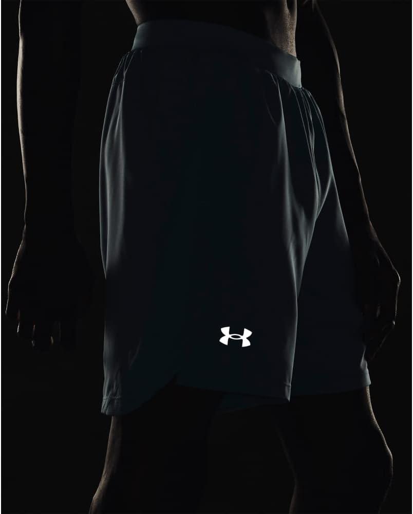image:imageUnder Armour Mens Launch Stretch Woven 2in1 Shorts400 Still Water Still Water Reflective