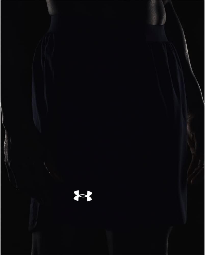 image:imageUnder Armour Mens Launch Stretch Woven 2in1 Shorts410 Midnight Navy Black Reflective