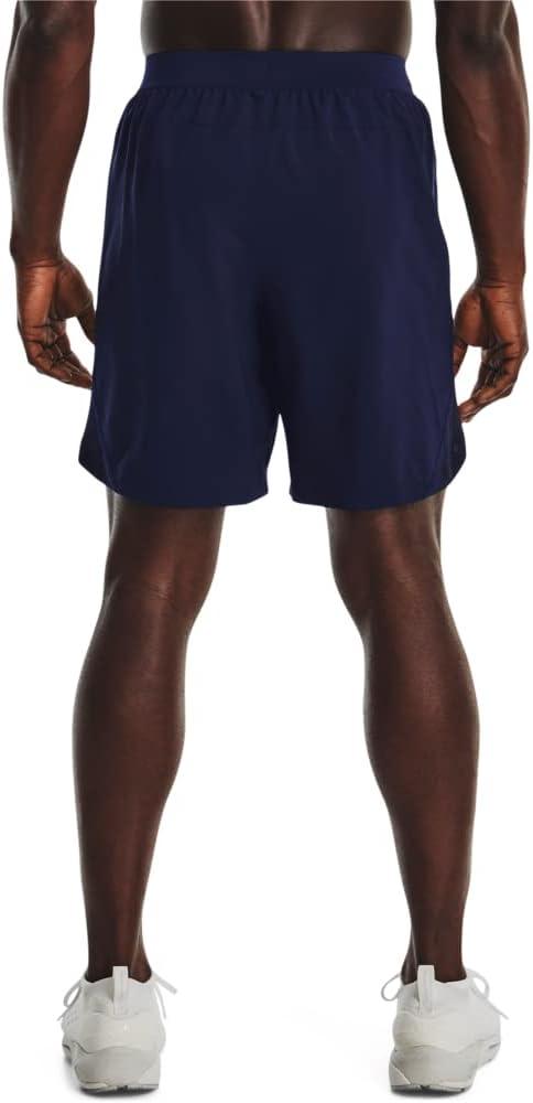 image:imageUnder Armour Mens Launch Stretch Woven 2in1 Shorts410 Midnight Navy Black Reflective