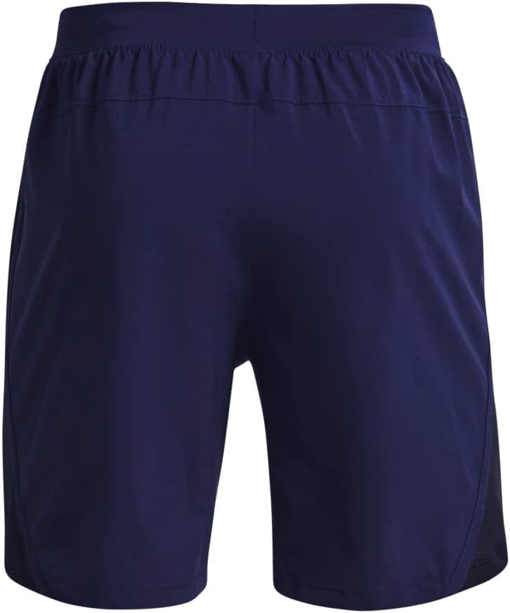 image:imageUnder Armour Mens Launch Stretch Woven 2in1 Shorts410 Midnight Navy Black Reflective