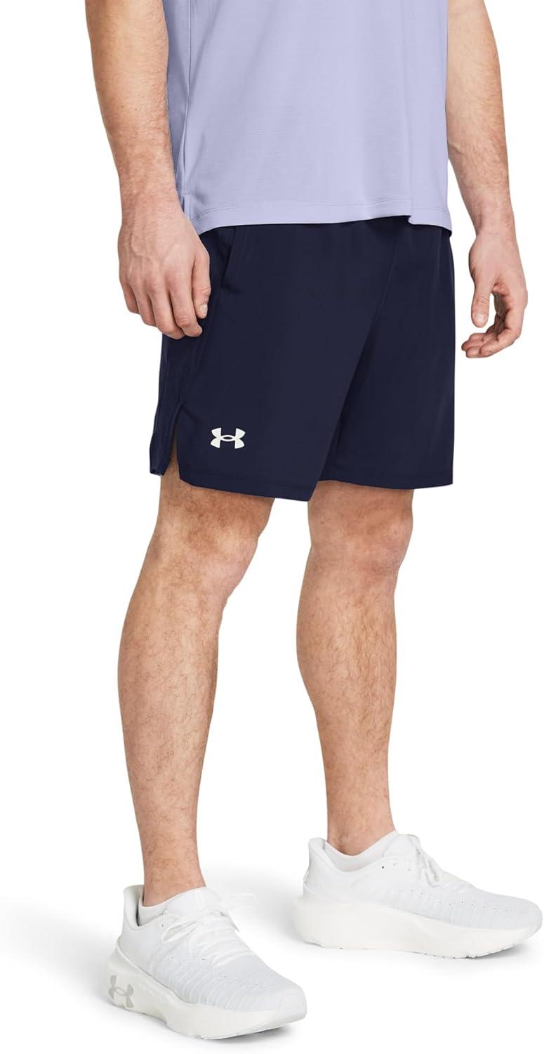 image:imageUnder Armour Mens Launch Stretch Woven 2in1 Shorts410 Midnight Navy Midnight Navy Reflective