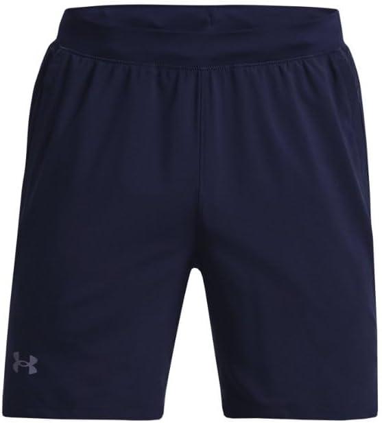 image:imageUnder Armour Mens Launch Stretch Woven 2in1 Shorts411 Midnight Navy Midnight Navy Reflective