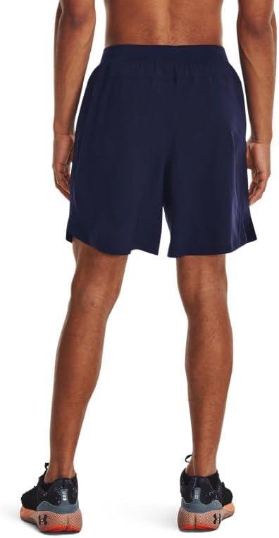 image:imageUnder Armour Mens Launch Stretch Woven 2in1 Shorts411 Midnight Navy Midnight Navy Reflective