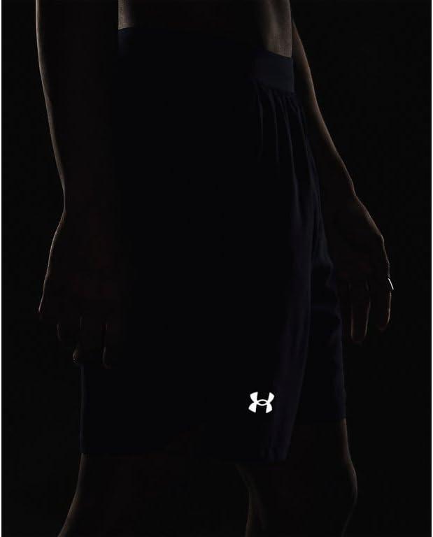 image:imageUnder Armour Mens Launch Stretch Woven 2in1 Shorts411 Midnight Navy Midnight Navy Reflective