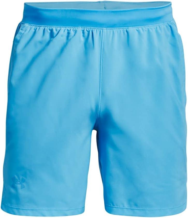image:imageUnder Armour Mens Launch Stretch Woven 2in1 Shorts419 Capri Petrol Blue Reflective