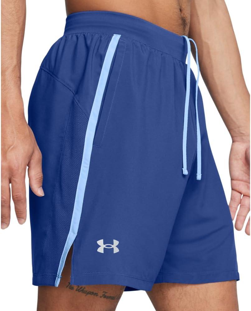 image:imageUnder Armour Mens Launch Stretch Woven 2in1 Shorts432 Tech Blue Horizon Blue Reflective