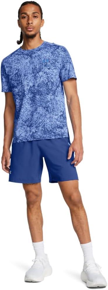 image:imageUnder Armour Mens Launch Stretch Woven 2in1 Shorts432 Tech Blue Horizon Blue Reflective