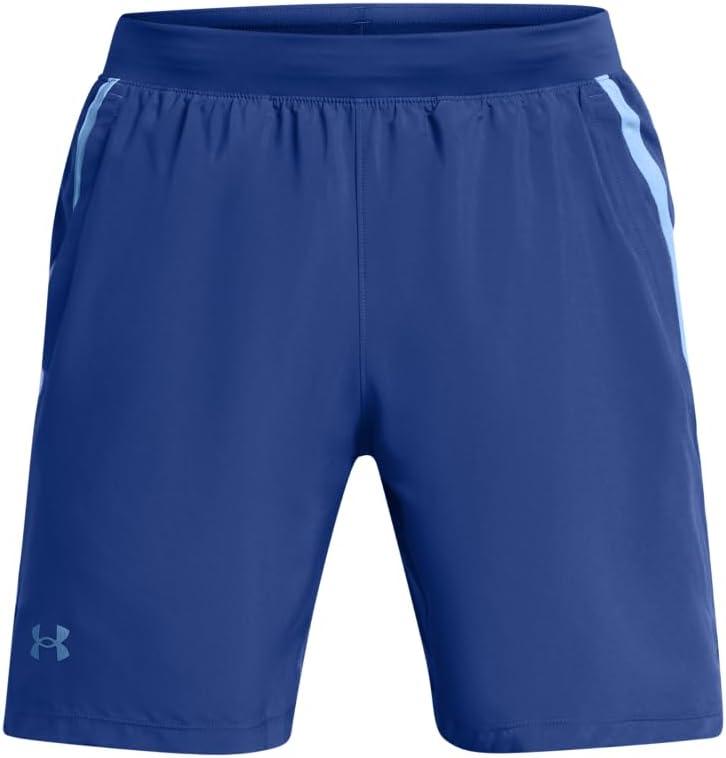 image:imageUnder Armour Mens Launch Stretch Woven 2in1 Shorts432 Tech Blue Horizon Blue Reflective