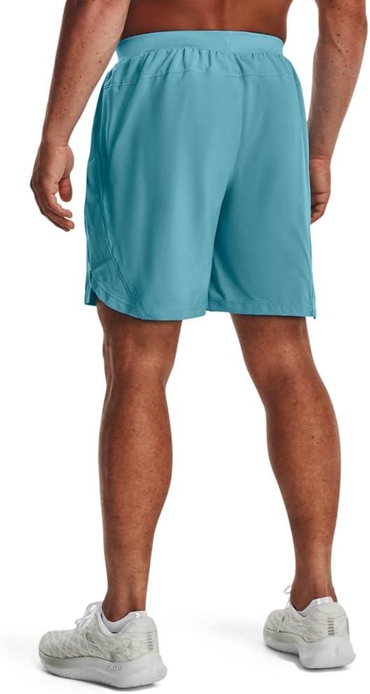 image:imageUnder Armour Mens Launch Stretch Woven 2in1 Shorts433 Glacier Blue Glacier Blue Reflective