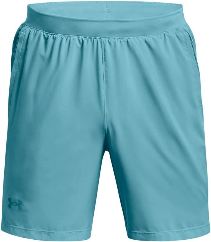 image:imageUnder Armour Mens Launch Stretch Woven 2in1 Shorts433 Glacier Blue Glacier Blue Reflective