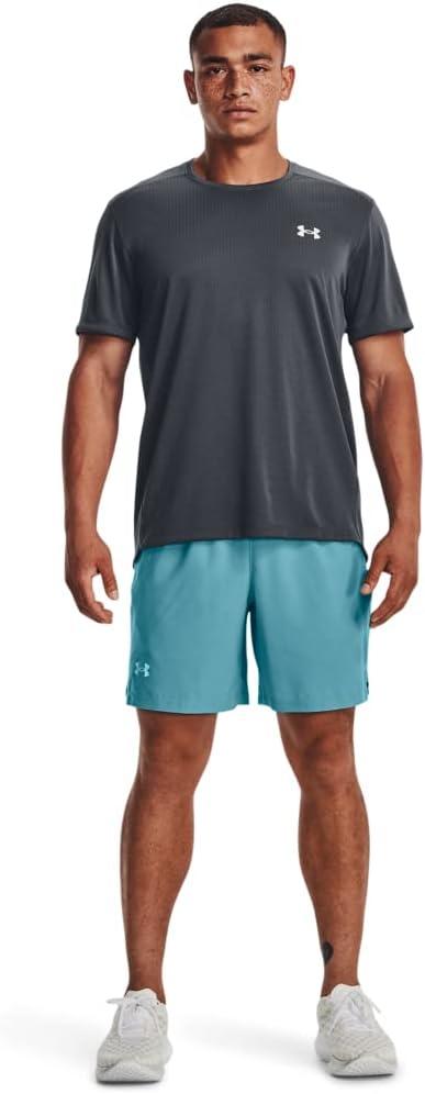 image:imageUnder Armour Mens Launch Stretch Woven 2in1 Shorts433 Glacier Blue Glacier Blue Reflective