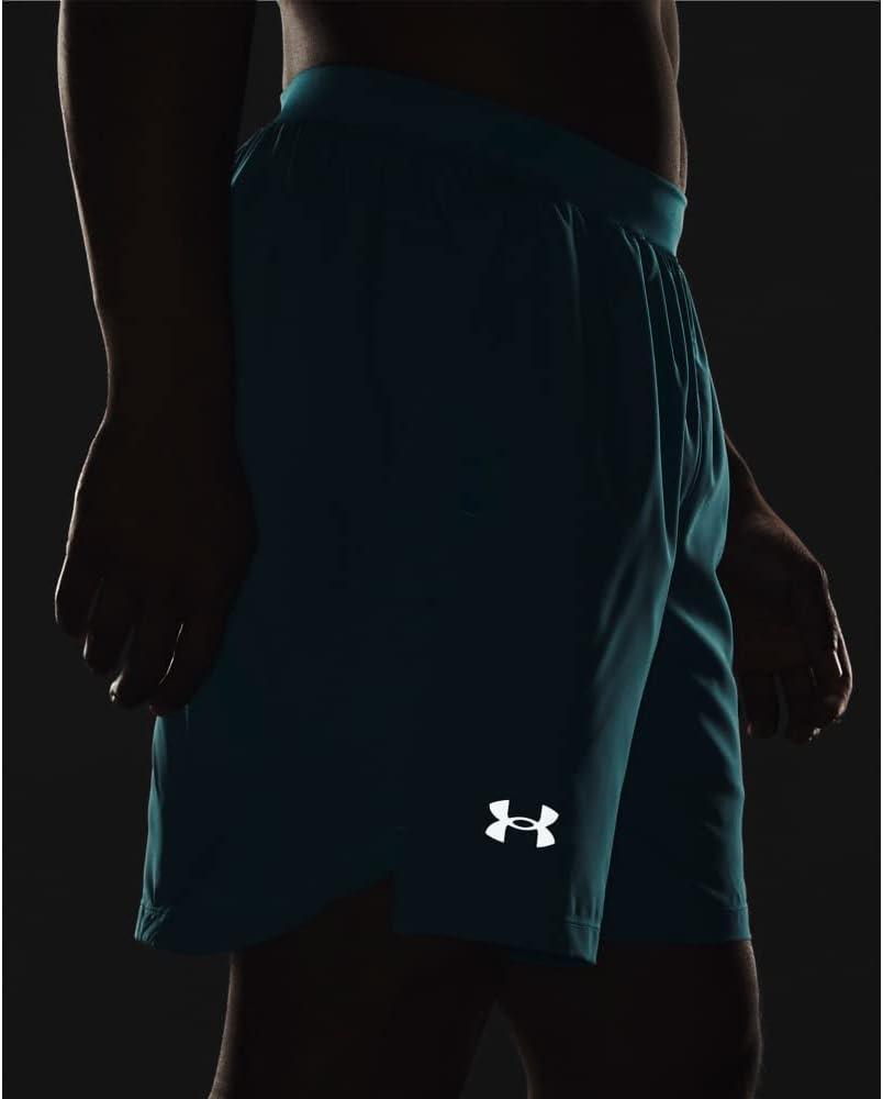 image:imageUnder Armour Mens Launch Stretch Woven 2in1 Shorts433 Glacier Blue Glacier Blue Reflective
