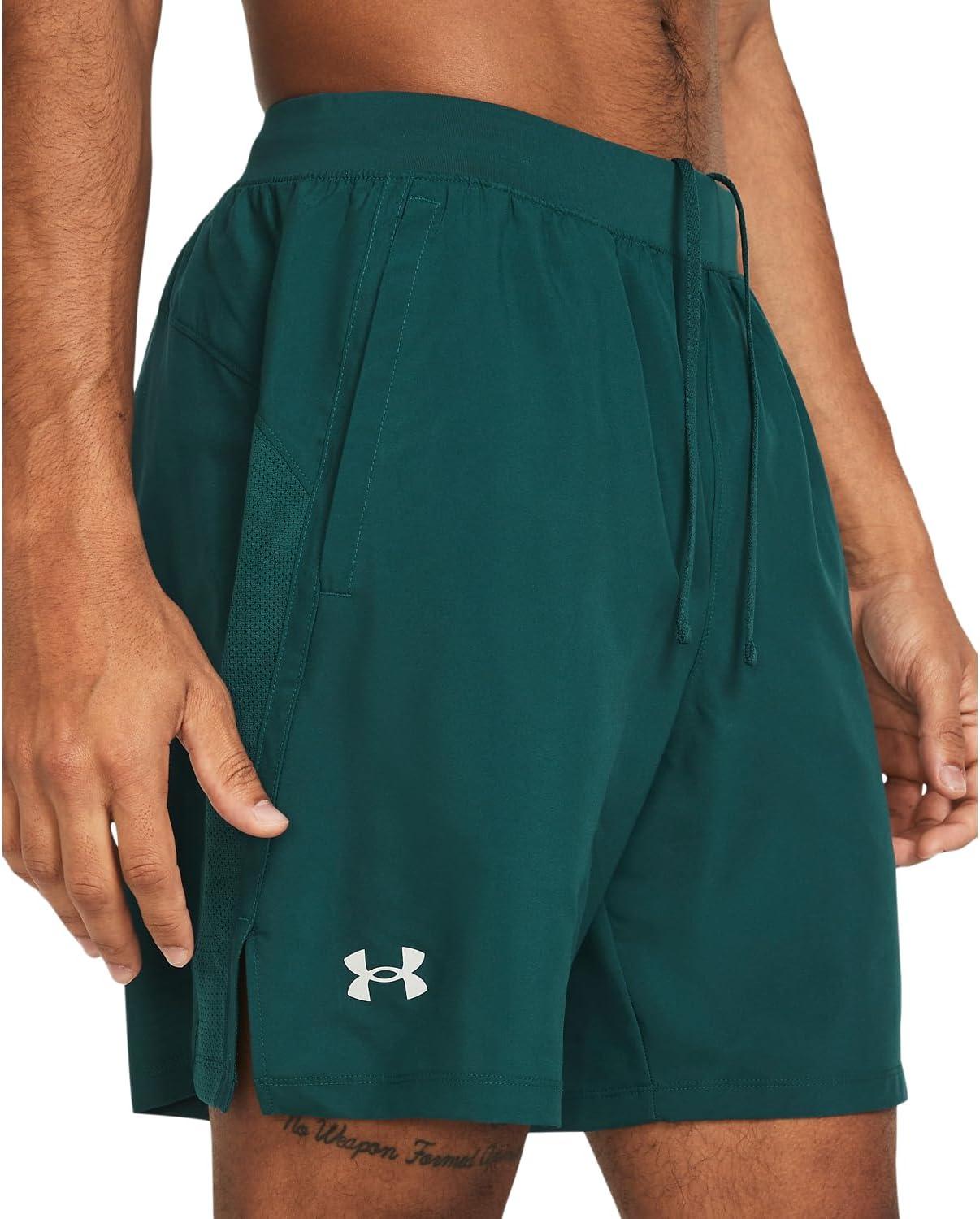 image:imageUnder Armour Mens Launch Stretch Woven 2in1 Shorts449 Hydro Teal Hydro Teal Reflective