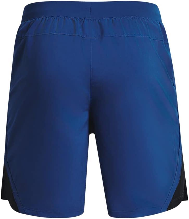 image:imageUnder Armour Mens Launch Stretch Woven 2in1 Shorts471 Blue Mirage Black Reflective