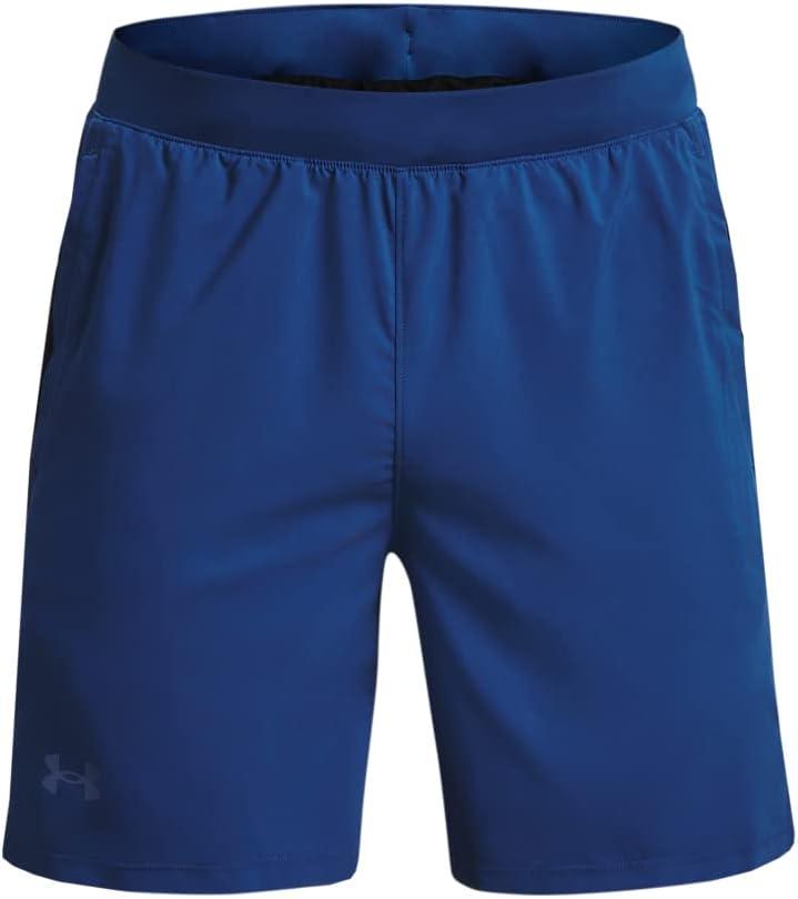 image:imageUnder Armour Mens Launch Stretch Woven 2in1 Shorts471 Blue Mirage Black Reflective