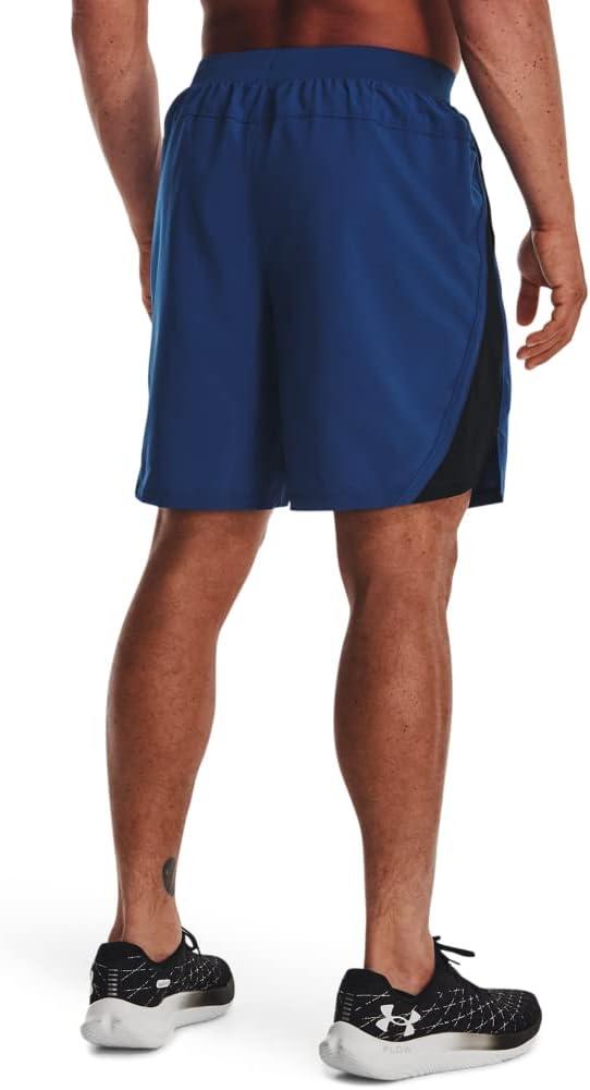 image:imageUnder Armour Mens Launch Stretch Woven 2in1 Shorts471 Blue Mirage Black Reflective