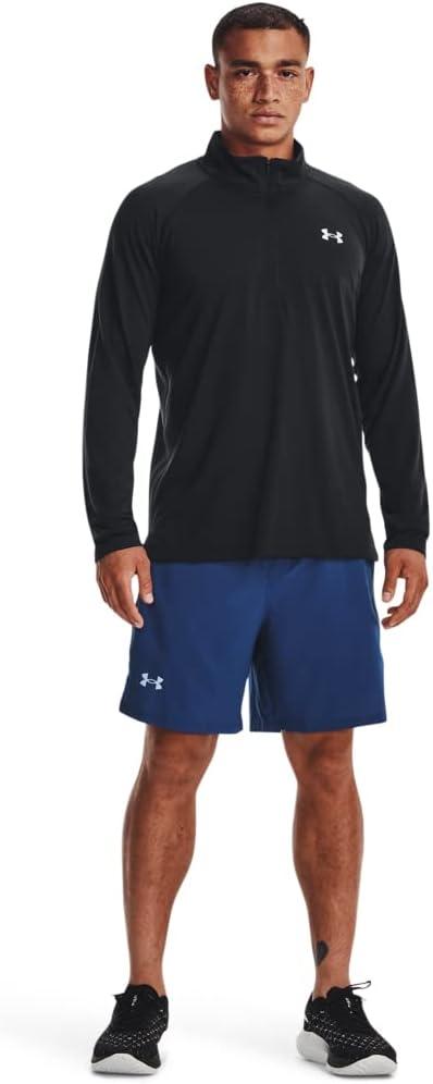 image:imageUnder Armour Mens Launch Stretch Woven 2in1 Shorts471 Blue Mirage Black Reflective
