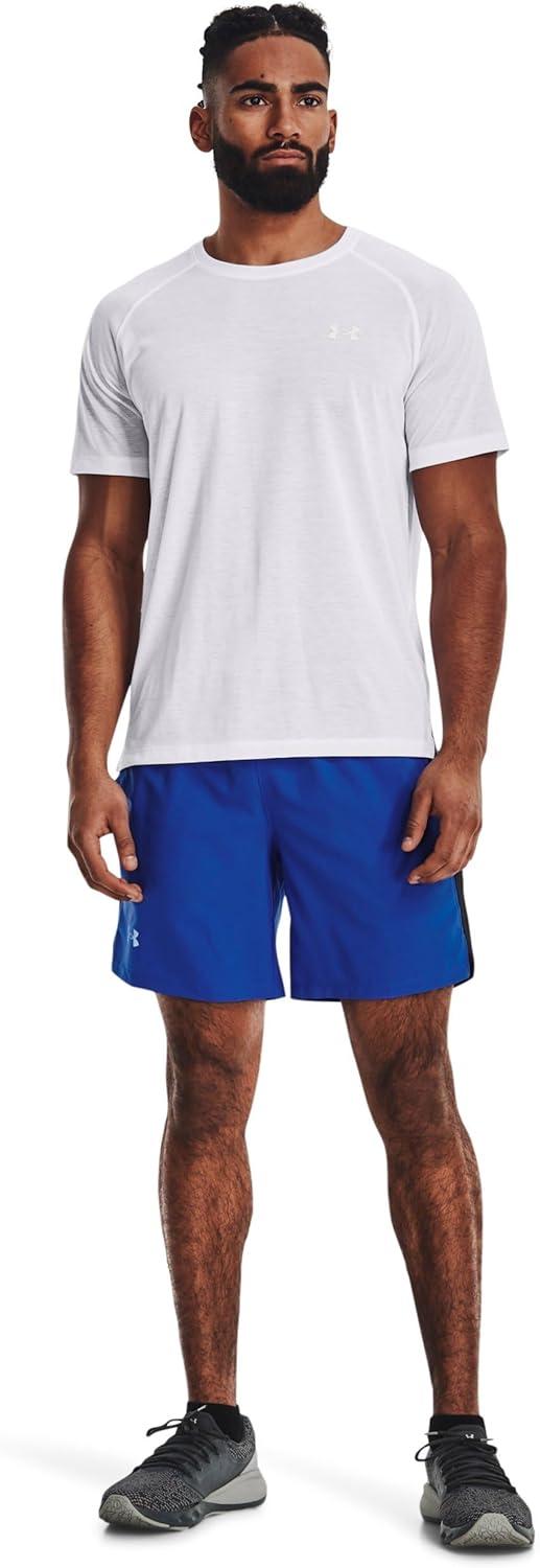 image:imageUnder Armour Mens Launch Stretch Woven 2in1 Shorts486 Versa Blue Black Reflective