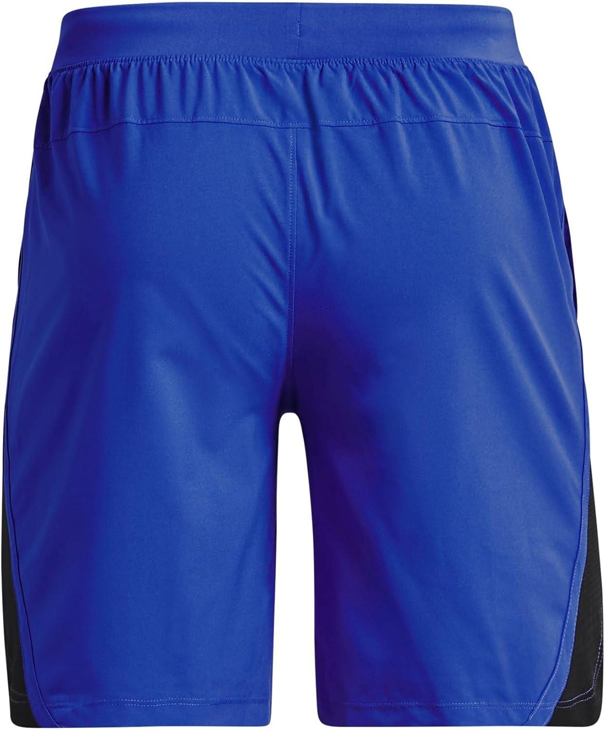 image:imageUnder Armour Mens Launch Stretch Woven 2in1 Shorts486 Versa Blue Black Reflective
