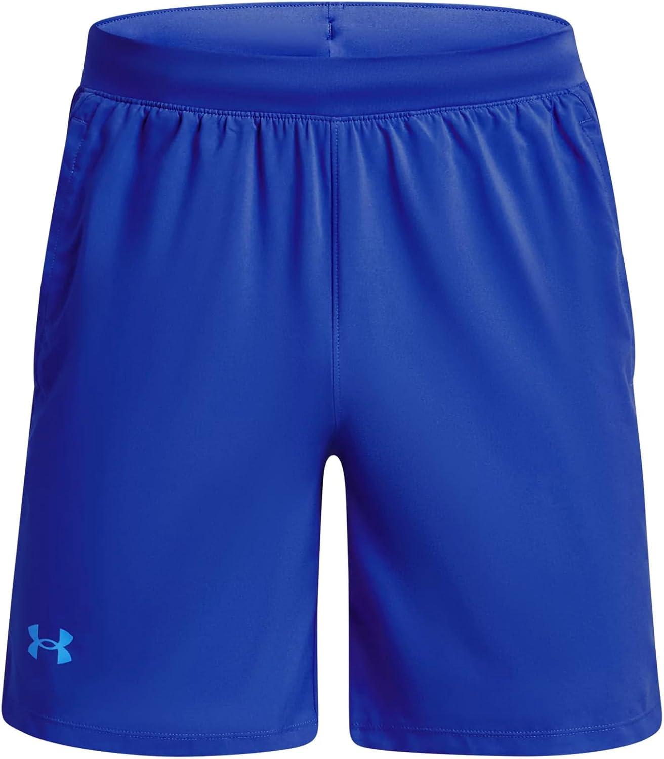 image:imageUnder Armour Mens Launch Stretch Woven 2in1 Shorts486 Versa Blue Black Reflective