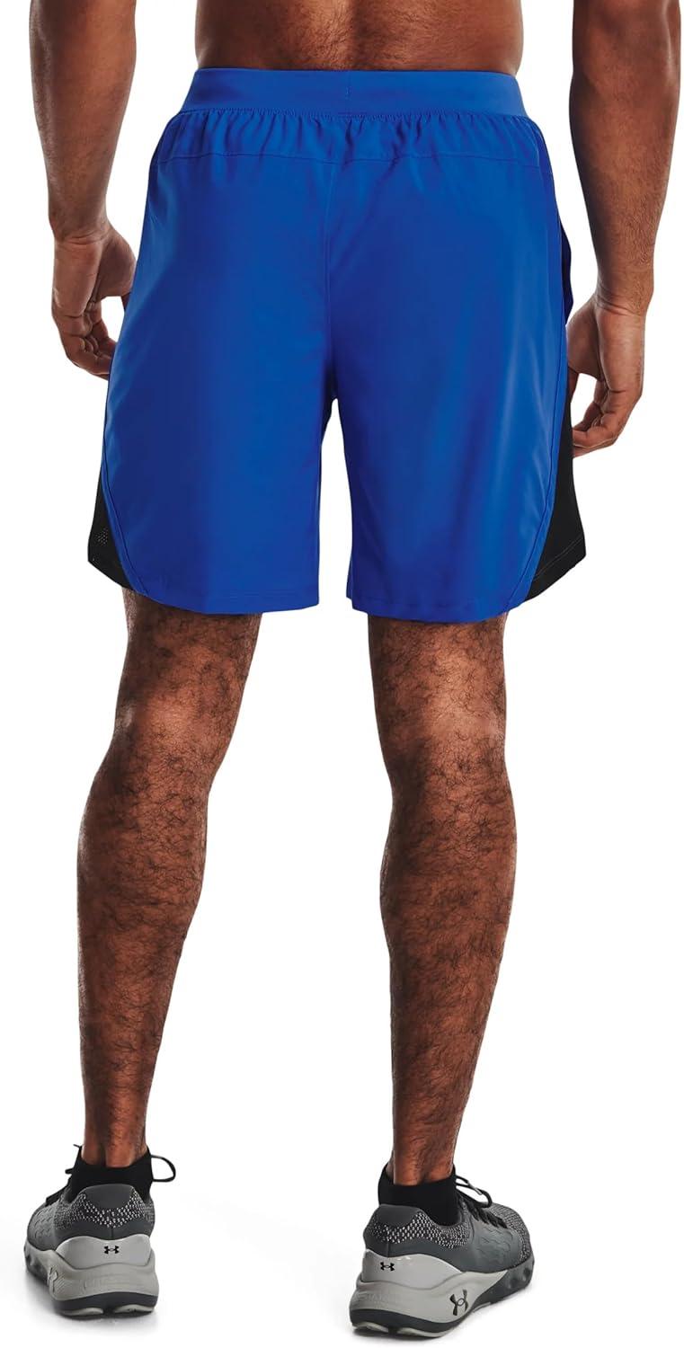 image:imageUnder Armour Mens Launch Stretch Woven 2in1 Shorts486 Versa Blue Black Reflective