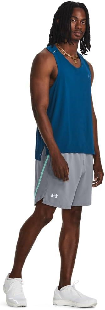 image:imageUnder Armour Mens Launch Stretch Woven 2in1 Shorts504 Grove Green Grove Green Reflective