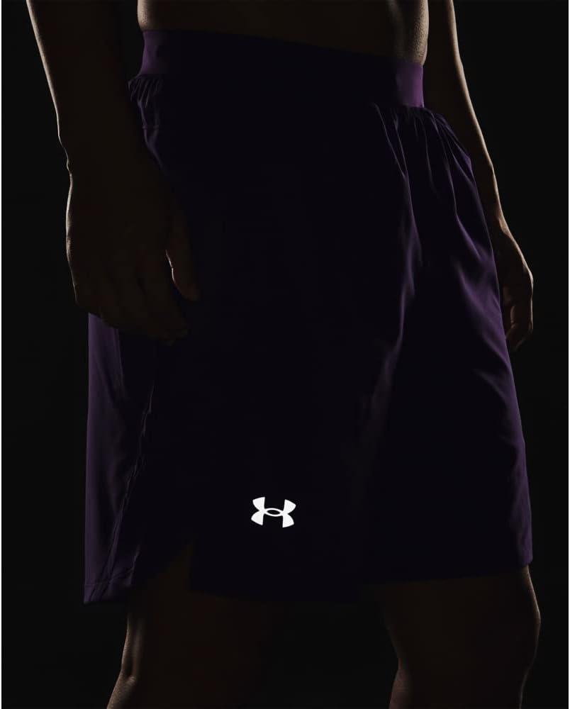 image:imageUnder Armour Mens Launch Stretch Woven 2in1 Shorts522 Galaxy Purple Galaxy Purple Reflective