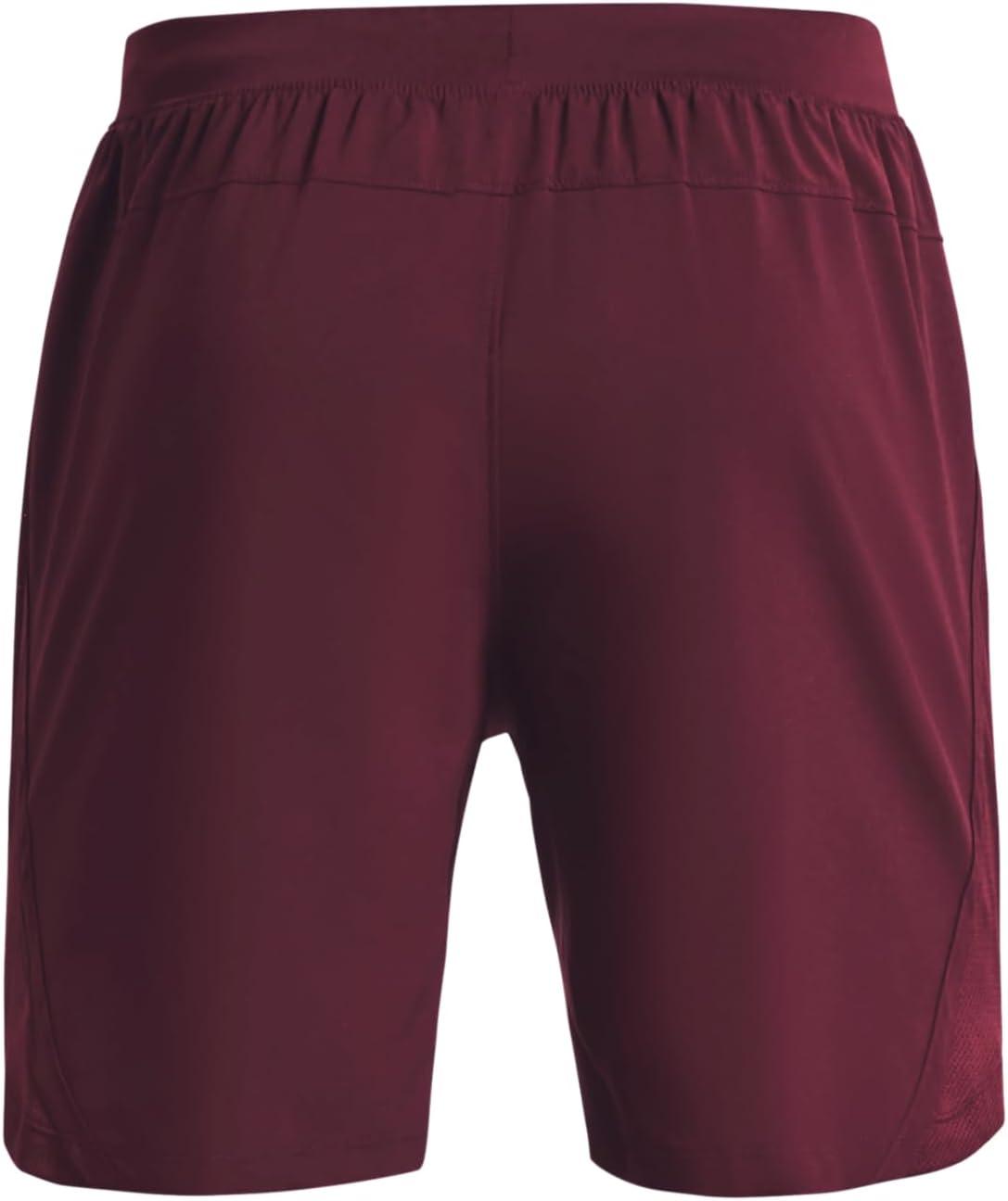 image:imageUnder Armour Mens Launch Stretch Woven 2in1 Shorts600 Dark Maroon Dark Maroon Reflective