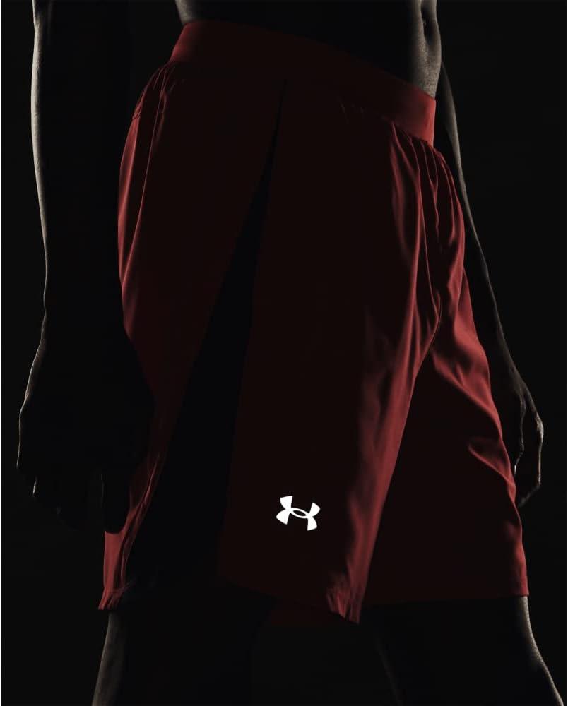 image:imageUnder Armour Mens Launch Stretch Woven 2in1 Shorts638 Chakra Black Reflective