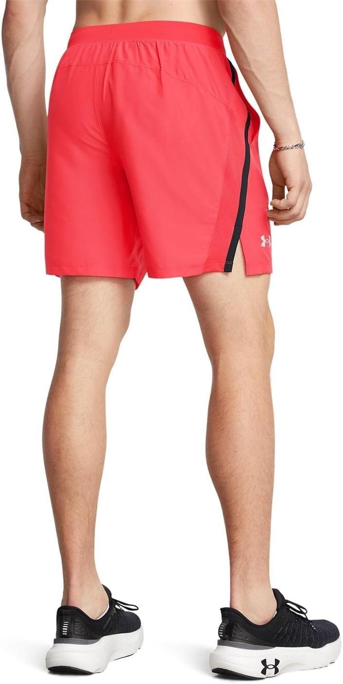 image:imageUnder Armour Mens Launch Stretch Woven 2in1 Shorts713 Racer Red Black Reflective